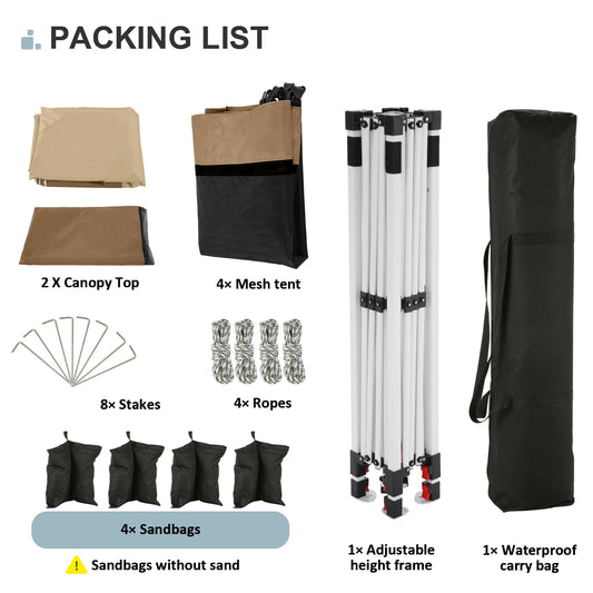 Portable Gazebo with Mosquito Netting