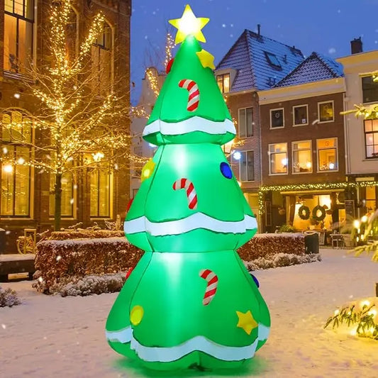 Inflatable Christmas Tree with Built-in LED Lights