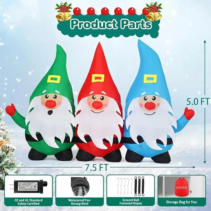 Inflatable Outdoor Gnomes Decoration