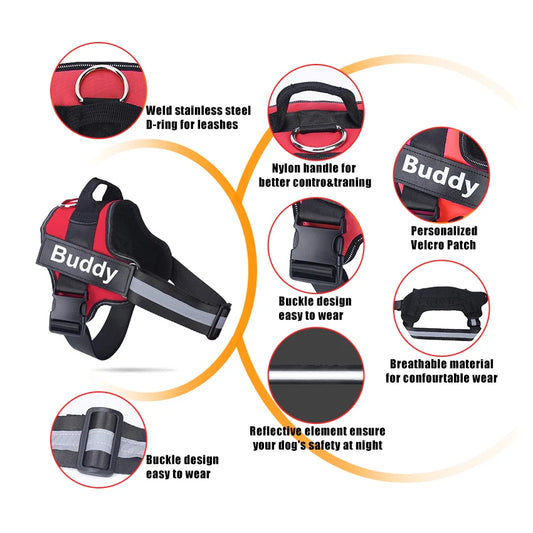 Adjustable Reflective Dog Harness