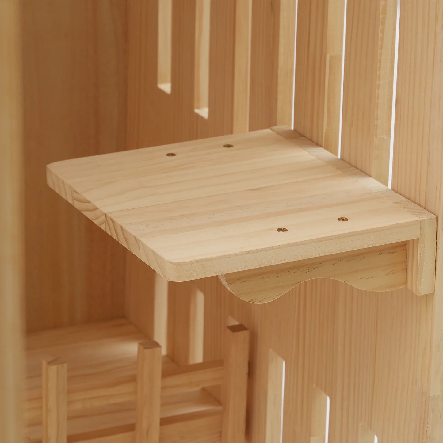 Large Multi-Level Wooden Cat Condo
