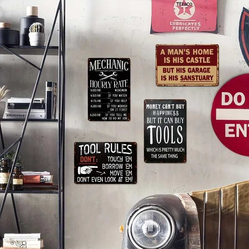 Funny Metal Workshop Signs
