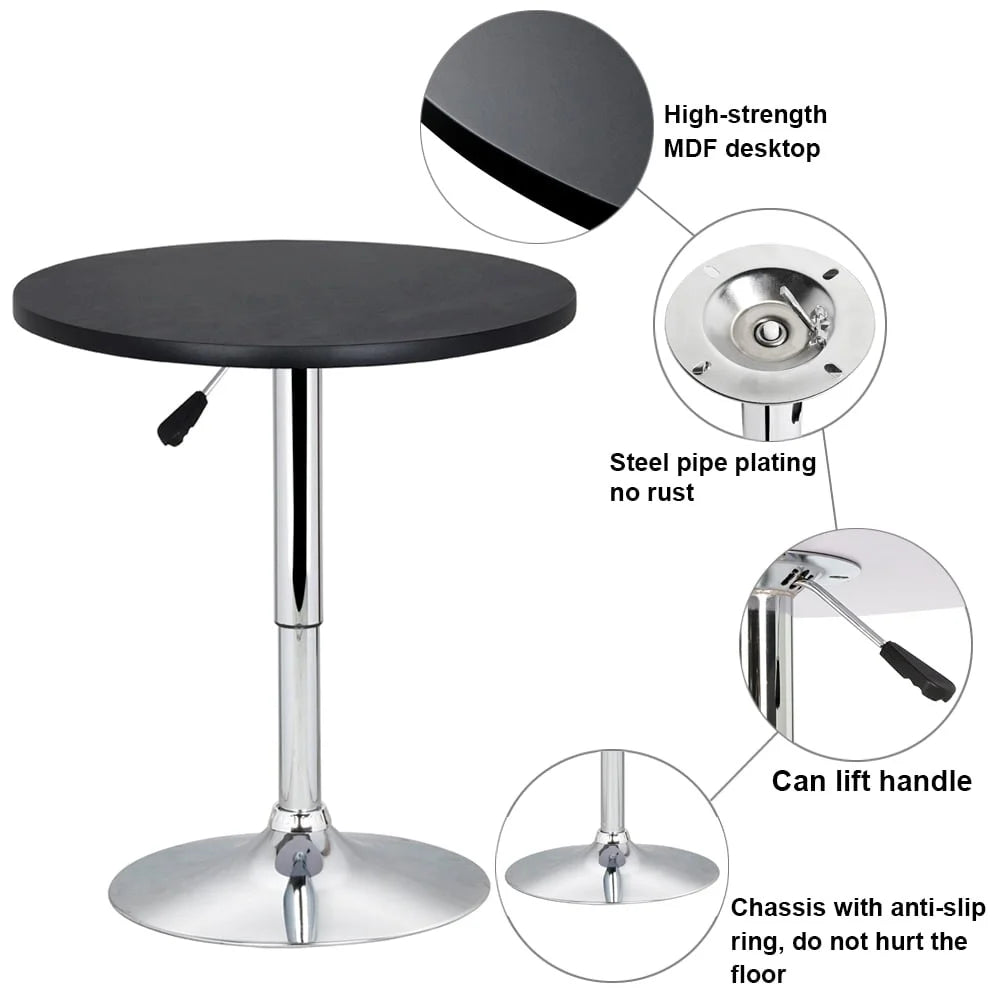 Adjustable Round Metal Table