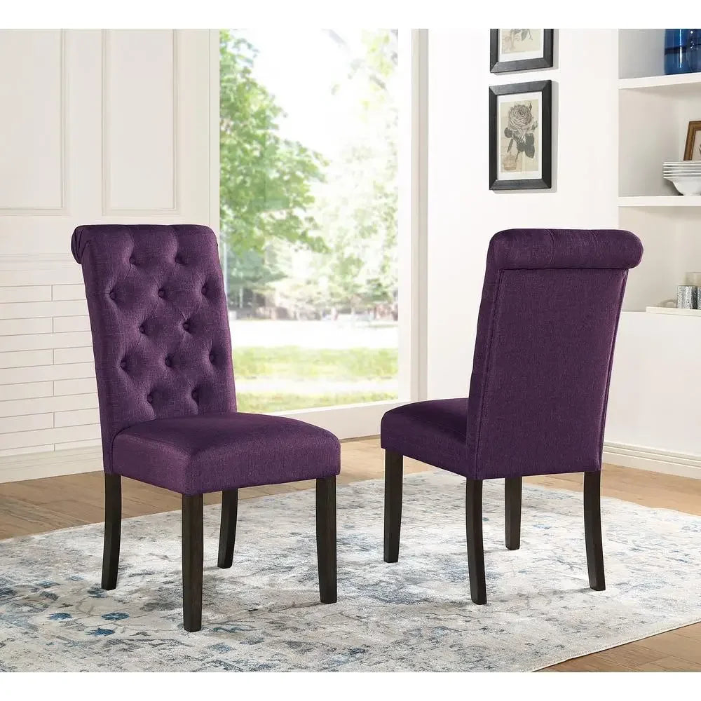 Elegant High Back Dining Chairs Set of 2