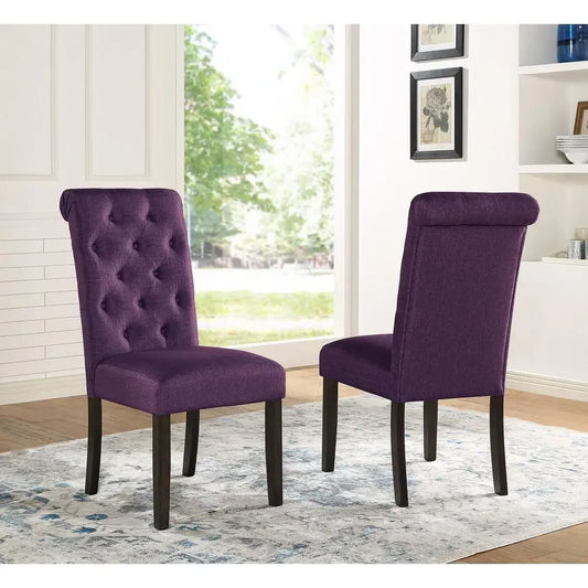 Elegant High Back Dining Chairs Set of 2