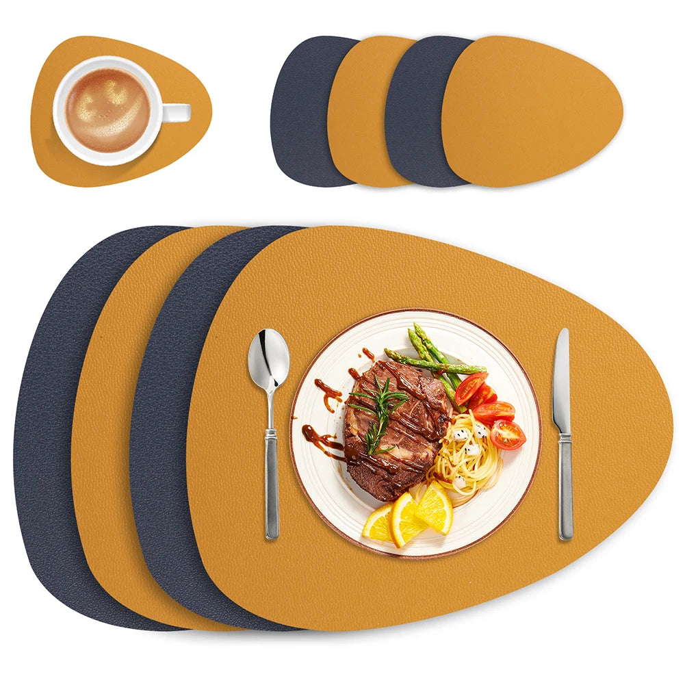 Dual-Sided Placemat and Coaster Sets