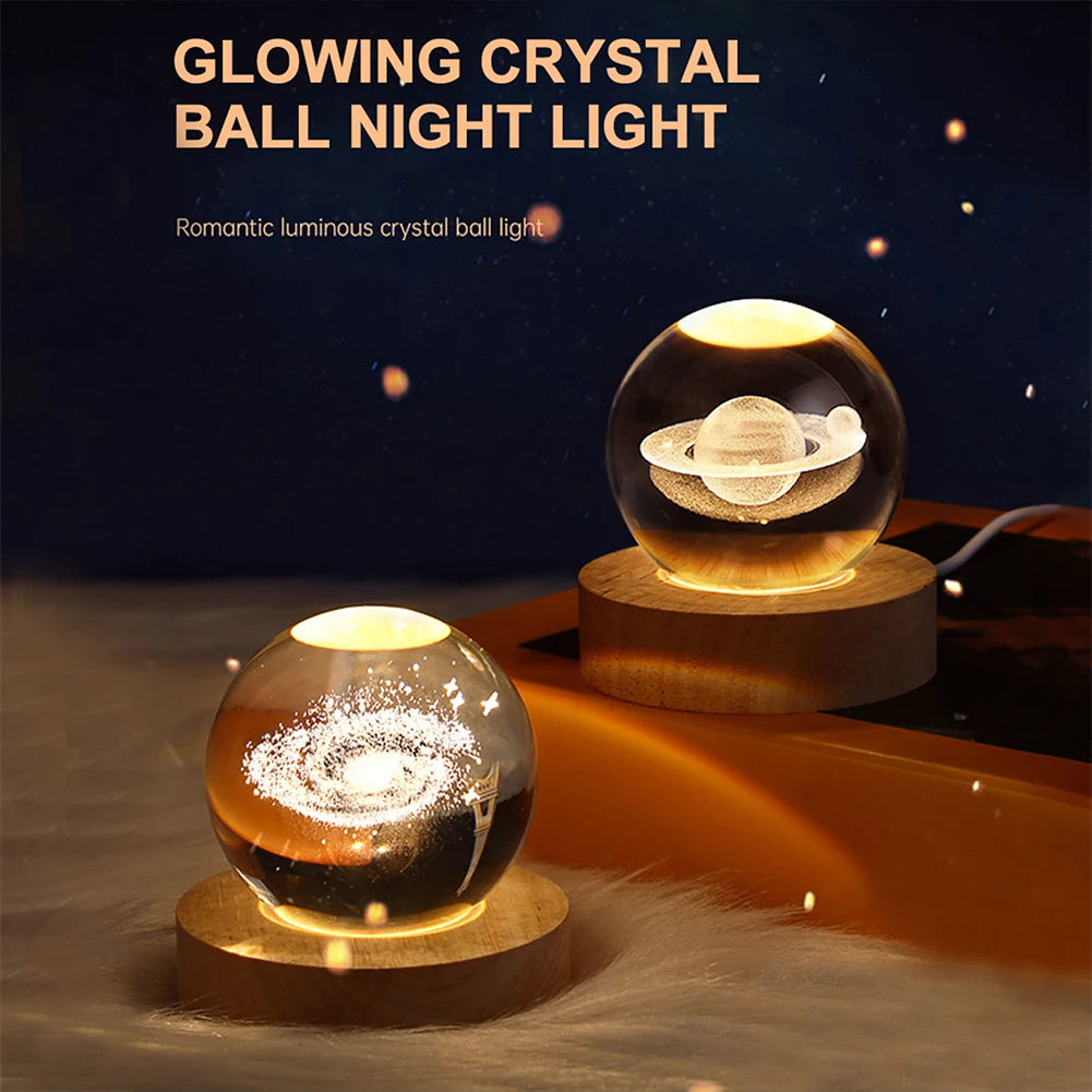 Galaxy 3D Crystal Ball Night Light