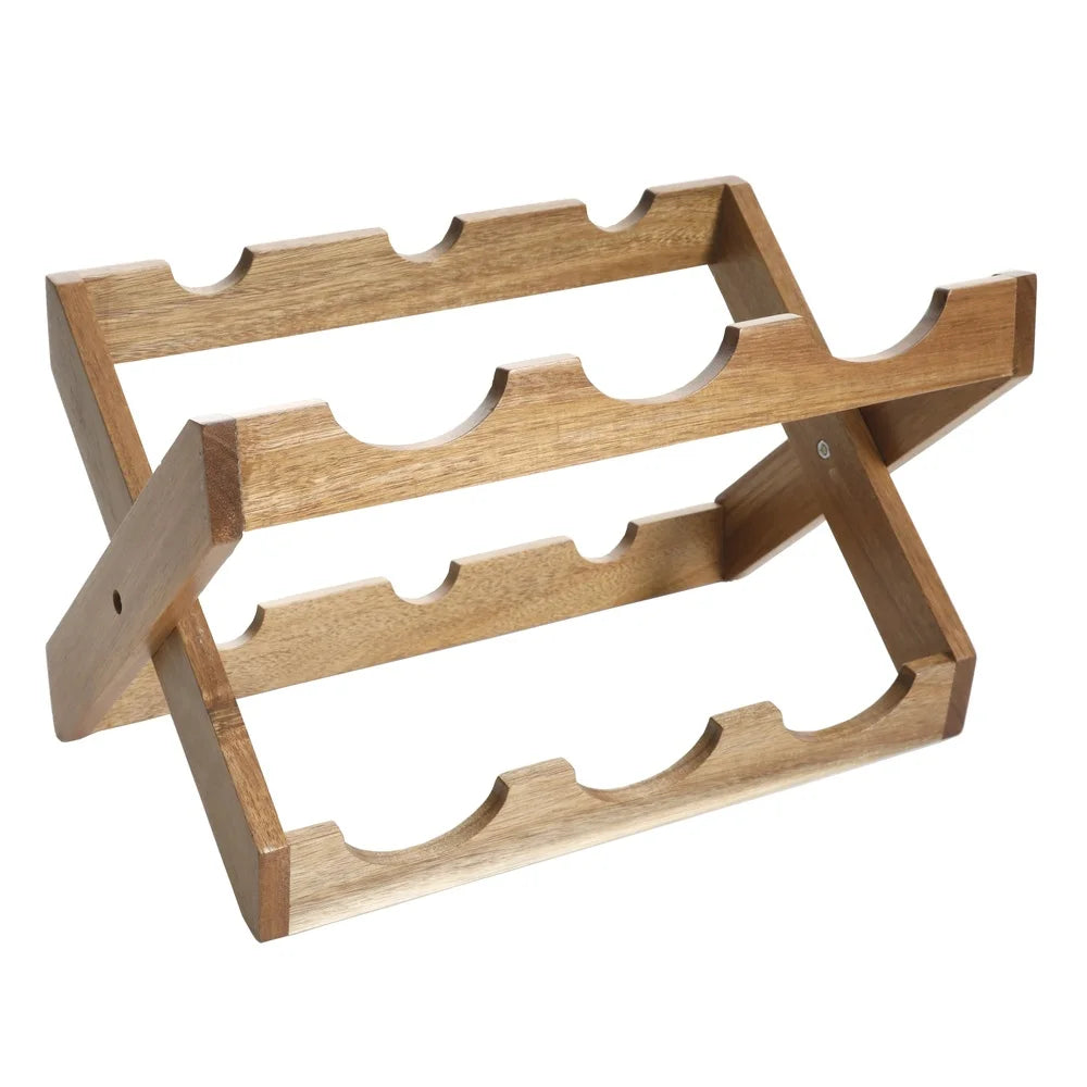 Floral Design Wood Wine Rack