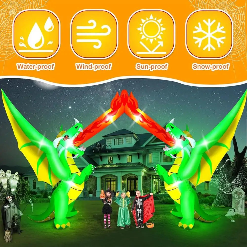 Inflatable Battling Dragons Decoration