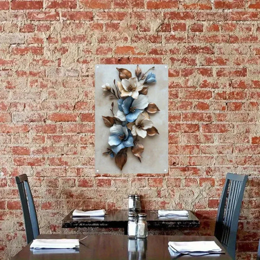 Elegant Metal  Flower Wall Art