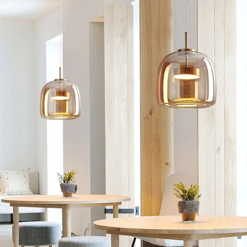 Hanging Nordic Glass Pendant Lamp