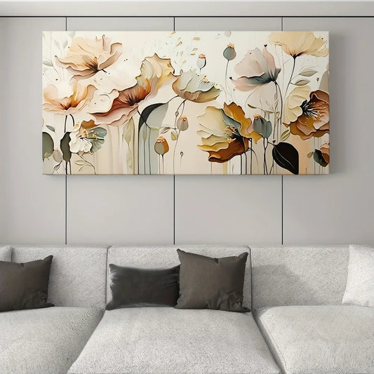 Abstract Floral Canvas Art