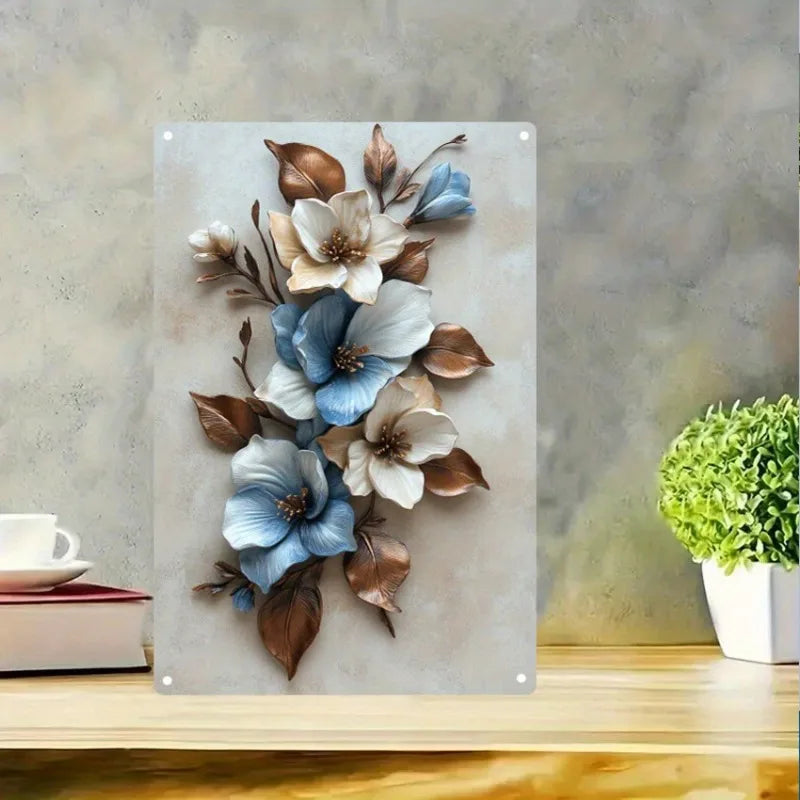 Elegant Metal  Flower Wall Art