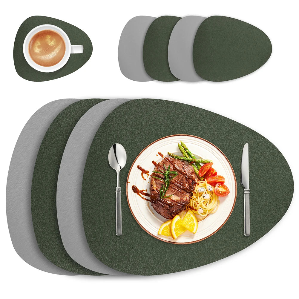 Dual-Sided Placemat and Coaster Sets