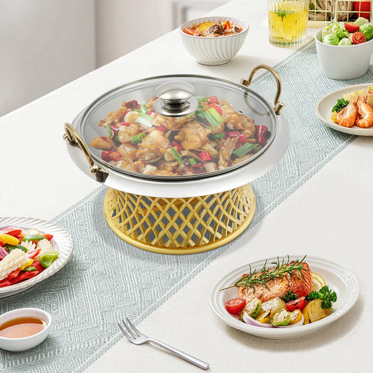 Tabletop Chafing Dish with Glass Lid