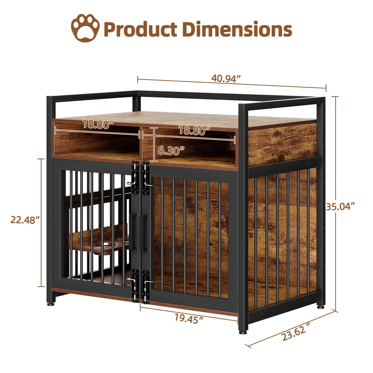 Indoor Pet House with Storage Drawers