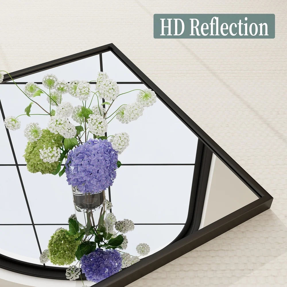 Rectangular Wall Mirror with Metal Frame