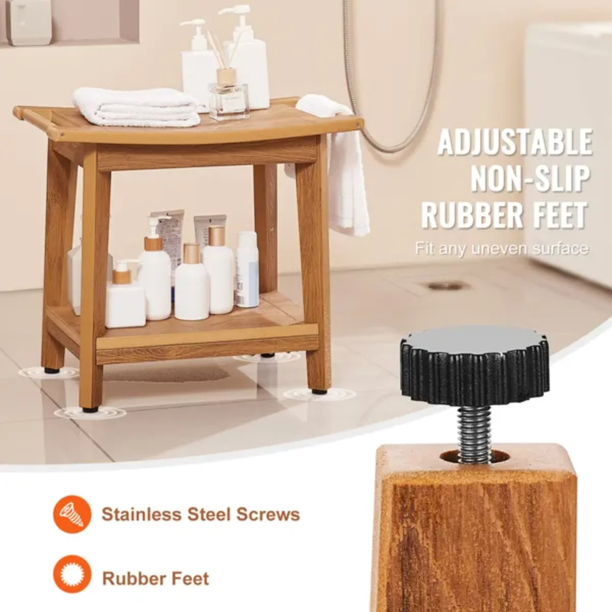 Non-Slip Polystyrene Shower Seat