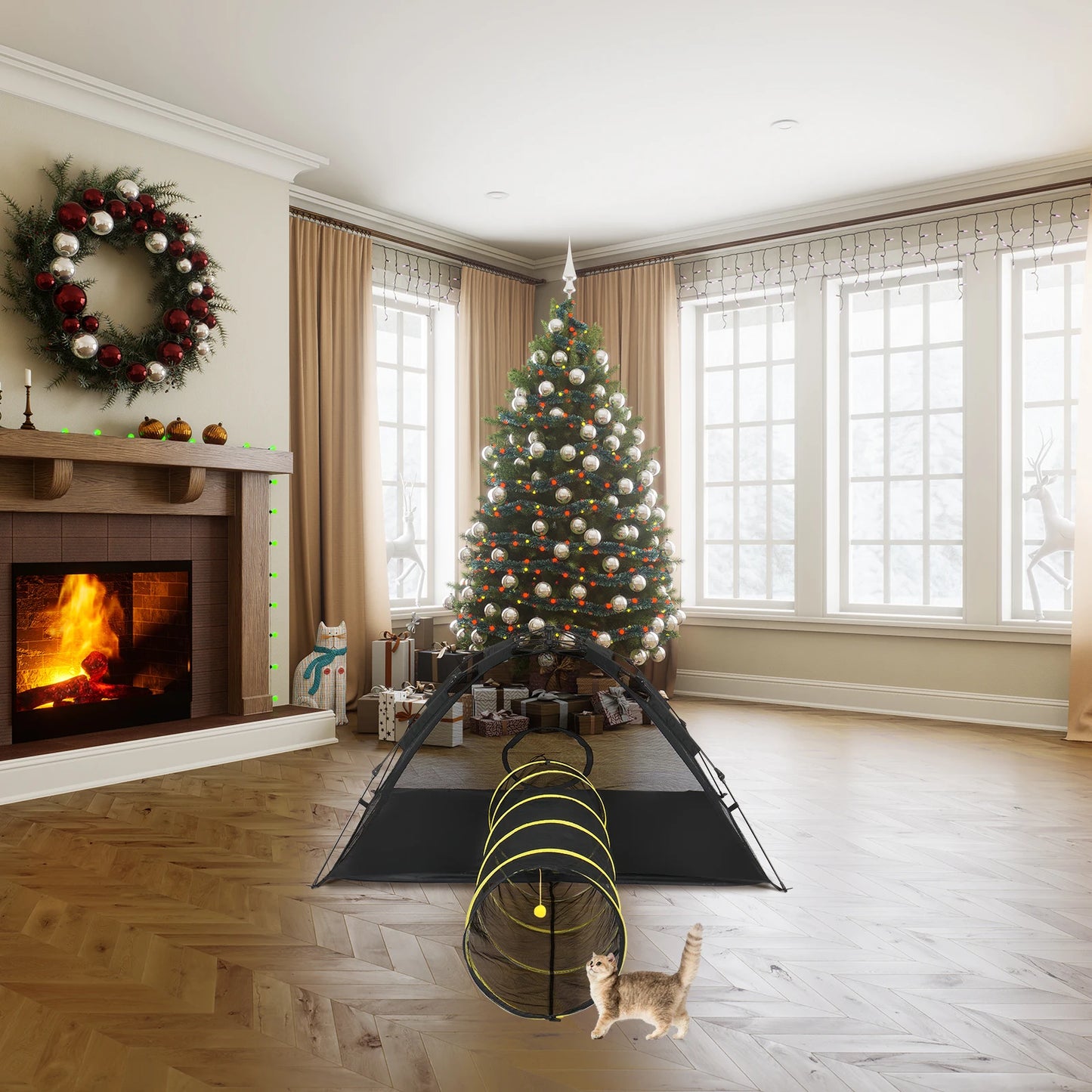 Portable Pet Tent with Tunnel