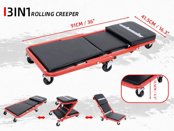 Rolling Foldable Garage Chair