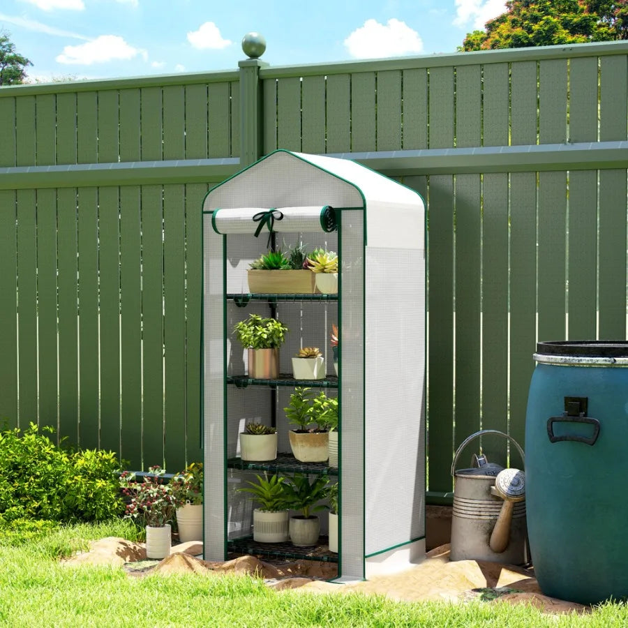 Mini Greenhouse with Screen Roof