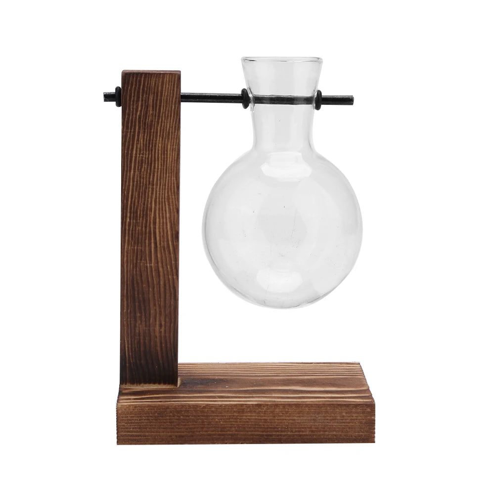 Hydroponic Planter with Wooden Stand