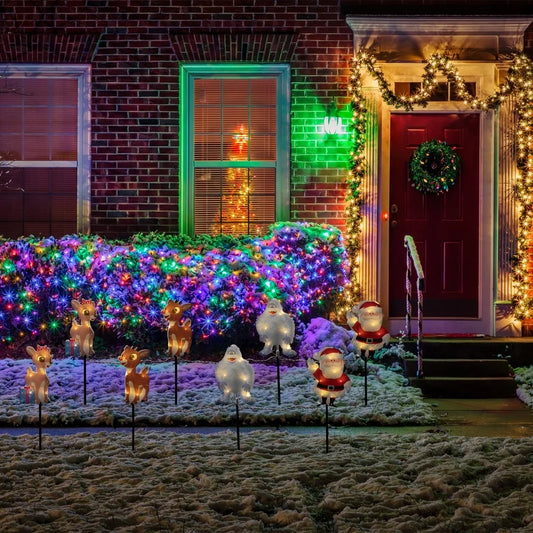Lighted Rudolph Friends Pathway Markers