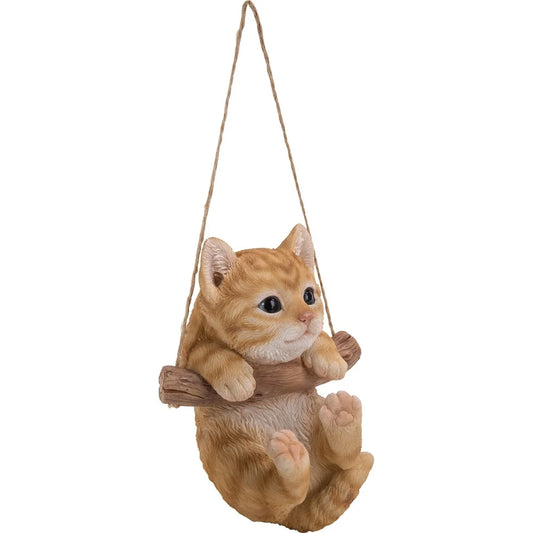 Hanging Kitten Garden Statue