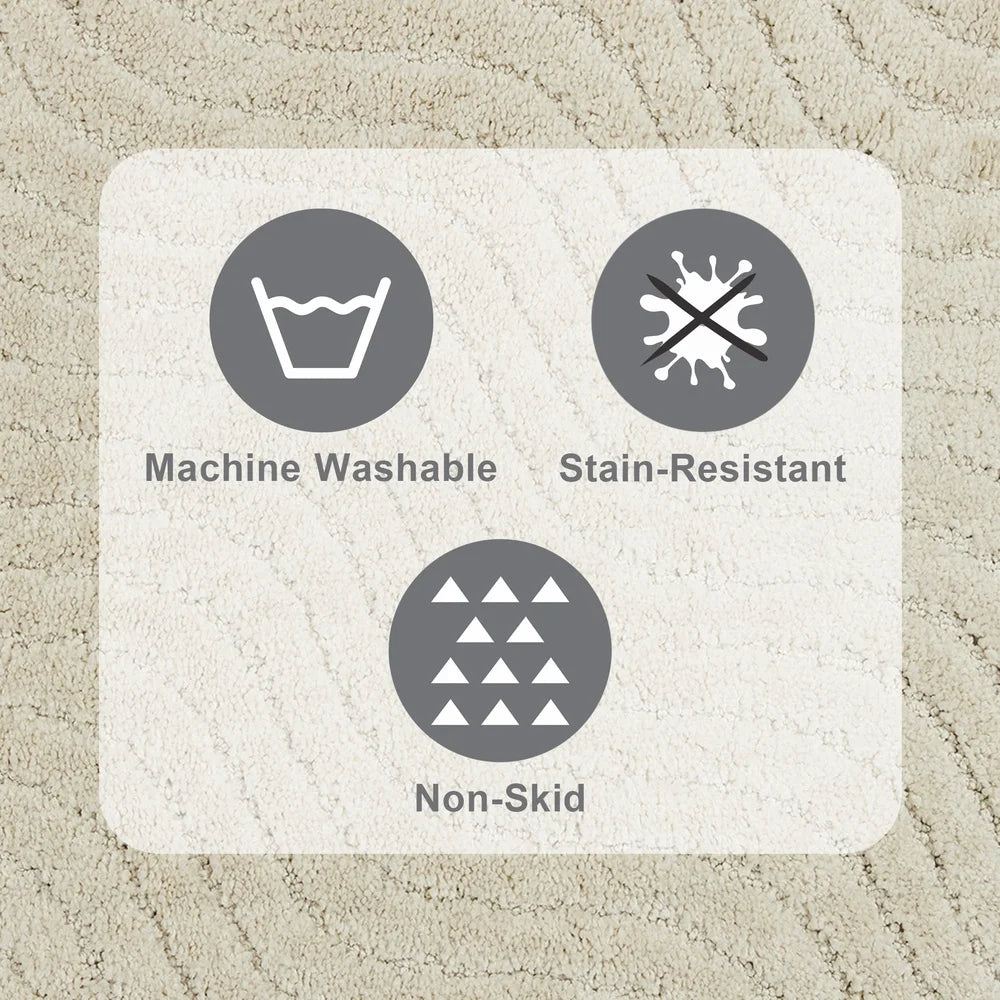 Tufted Waves 2 Piece Bath Rug Set