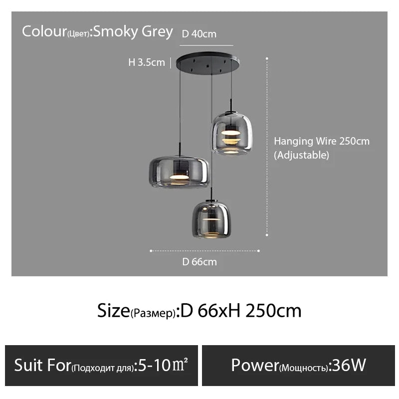 Hanging Nordic Glass Pendant Lamp