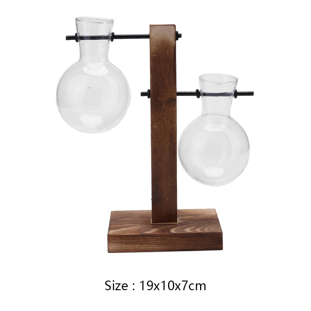 Hydroponic Planter with Wooden Stand