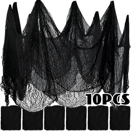 Spooky Gothic Black Gauze