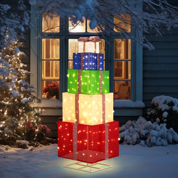 5-layer Holiday Gift Box Tower