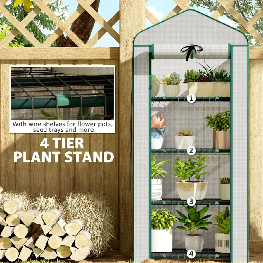 Mini Greenhouse with Screen Roof