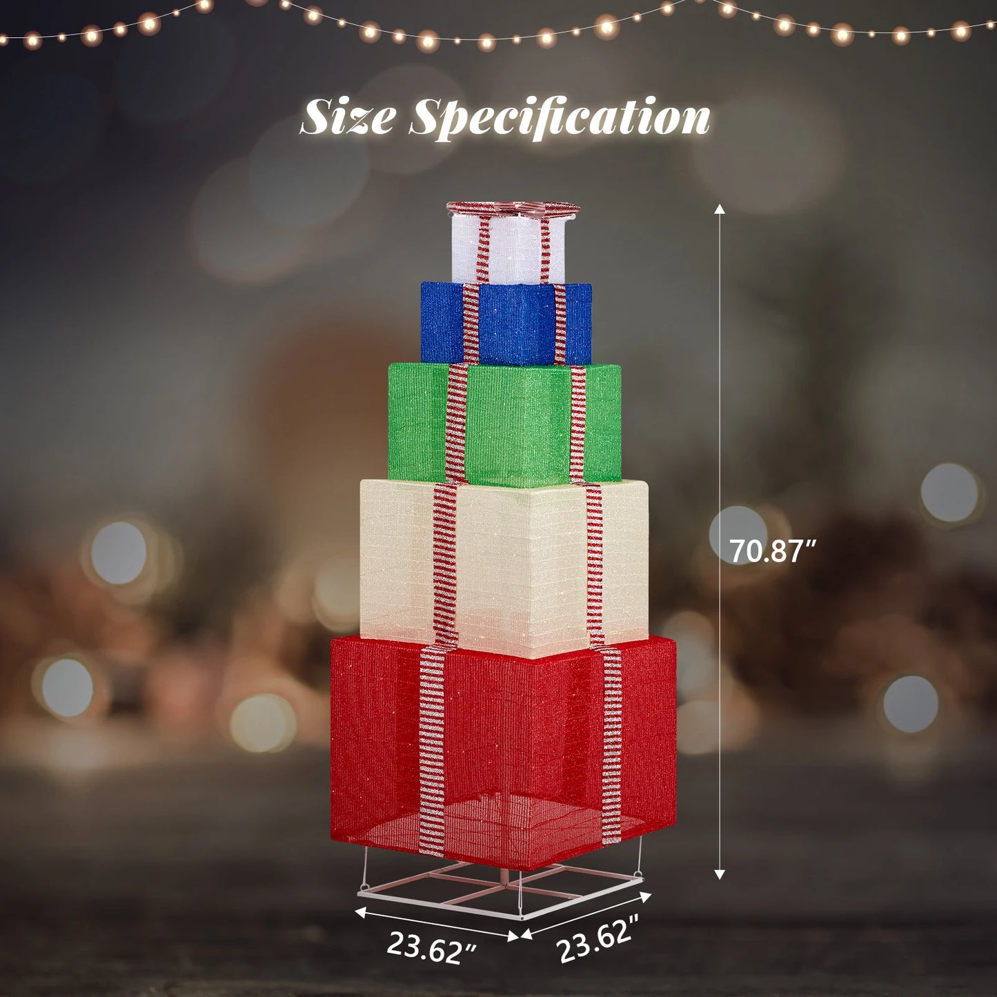 5-layer Holiday Gift Box Tower