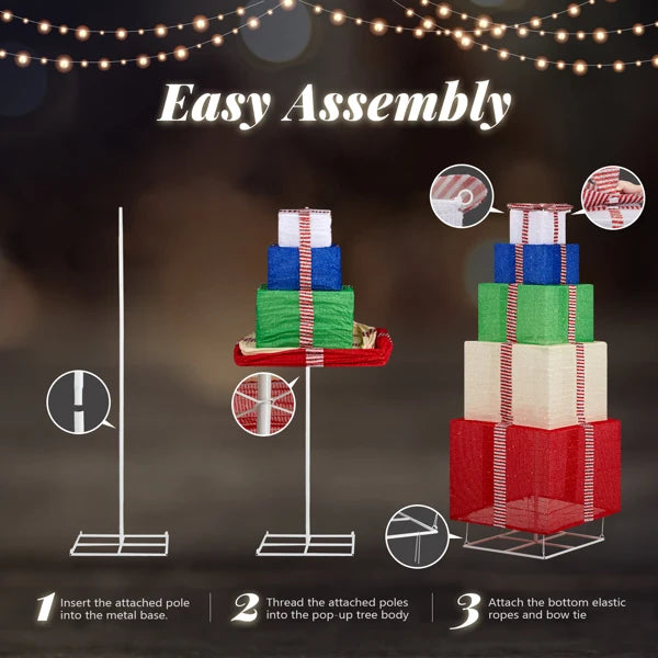 5-layer Holiday Gift Box Tower