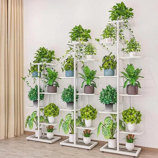 White Plant Stand Display