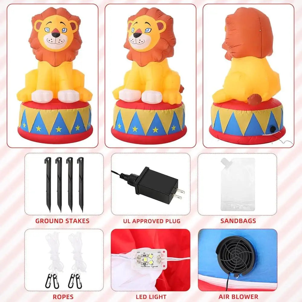 LED Inflatable Circus Lion