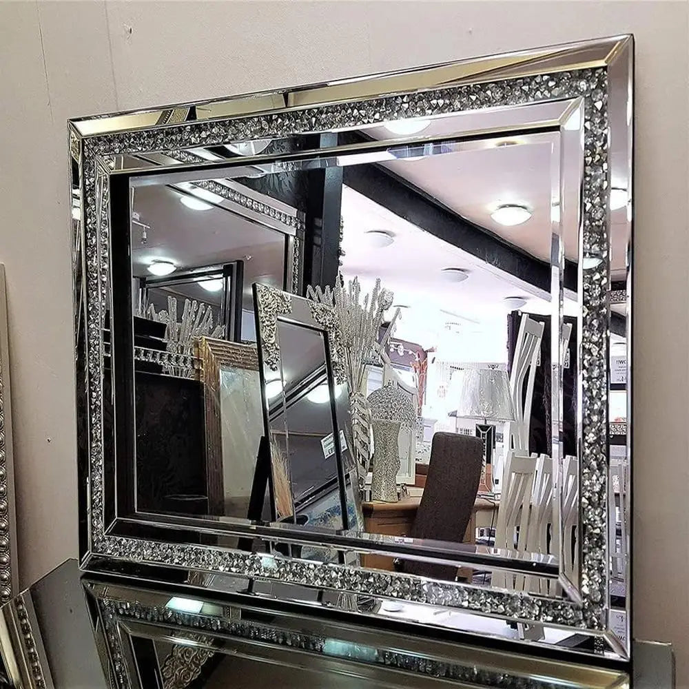 Beveled Crushed Diamond Wall Mirror