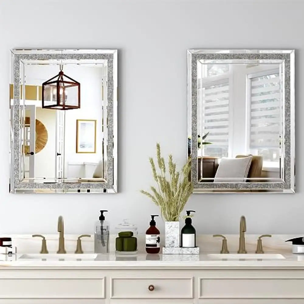 Beveled Crushed Diamond Wall Mirror