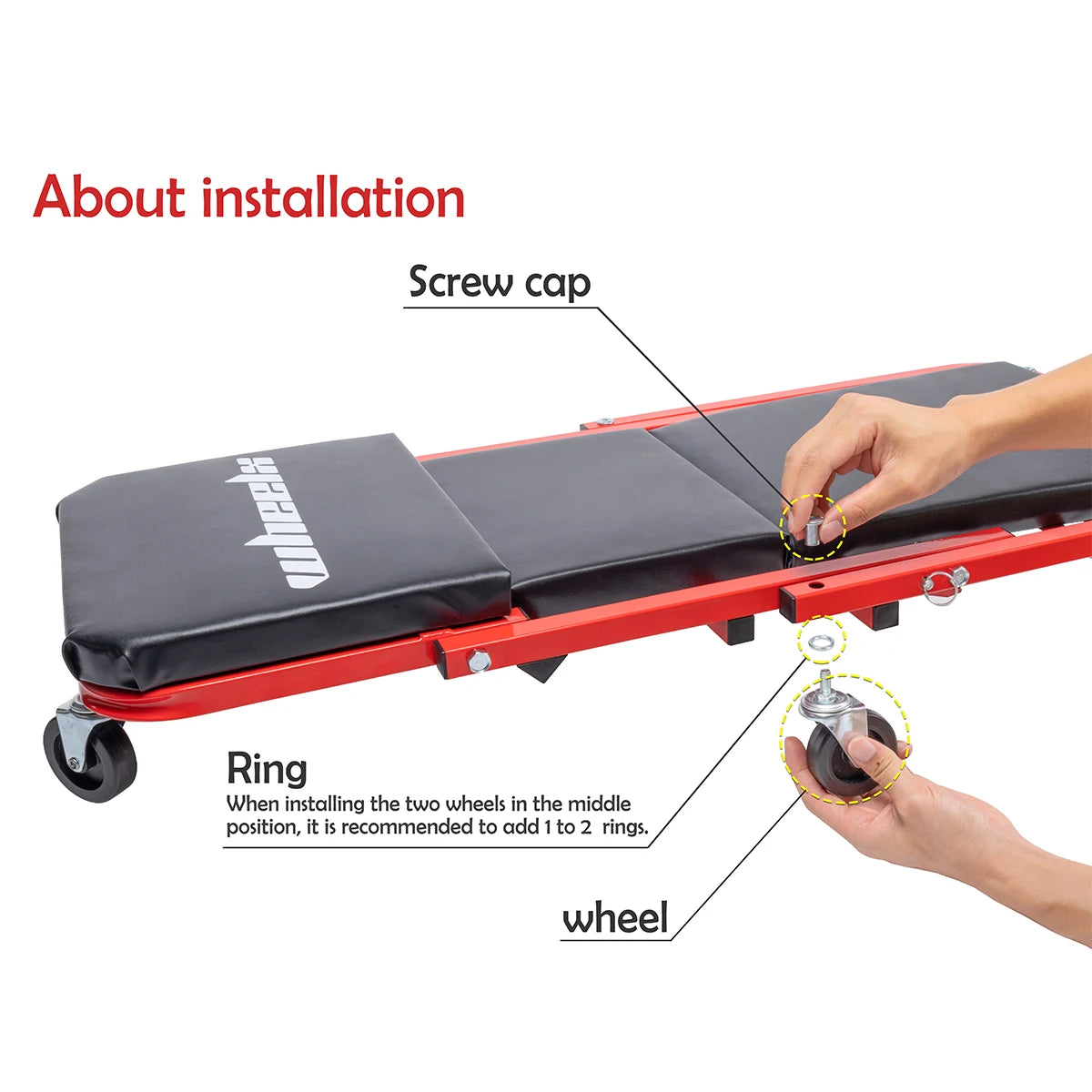 Rolling Foldable Garage Chair