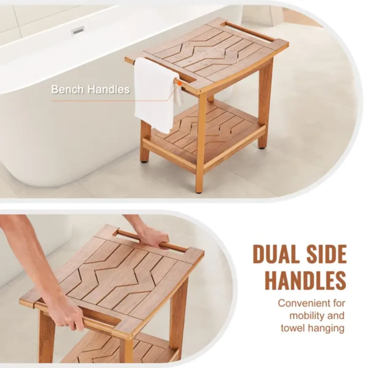 Non-Slip Polystyrene Shower Seat