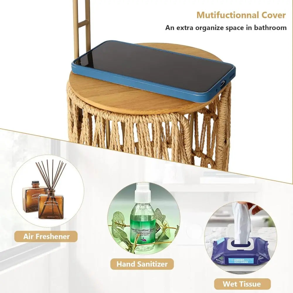 Handmade Freestanding Toilet Paper Holder