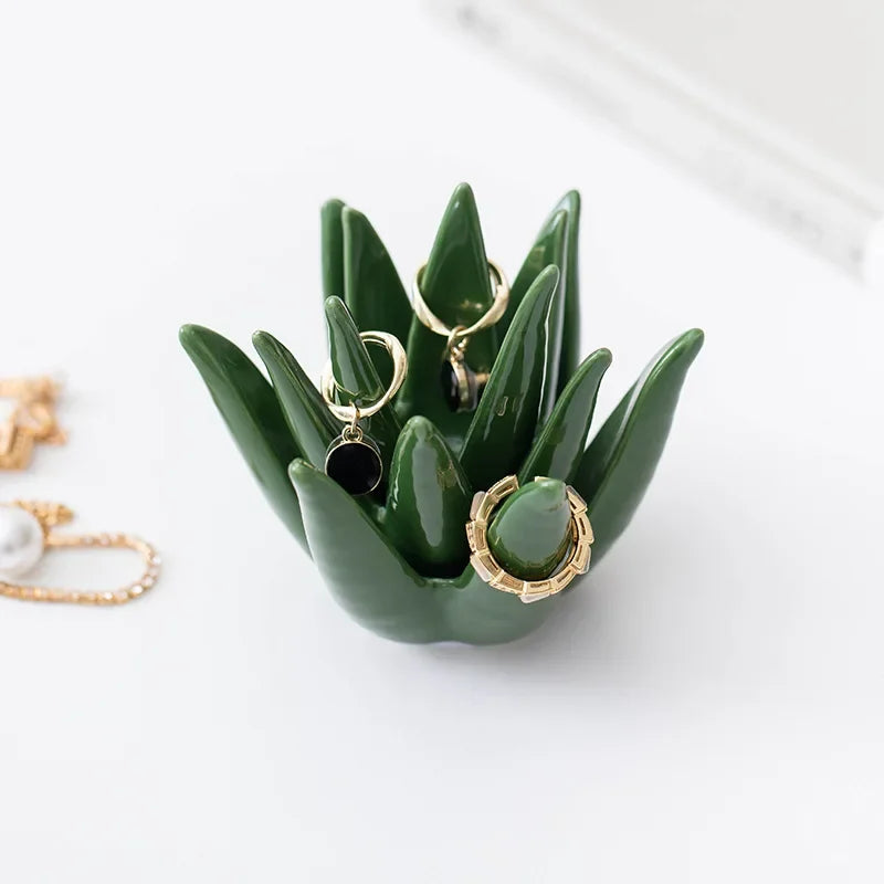 Ceramic Cactus Jewelry Storage