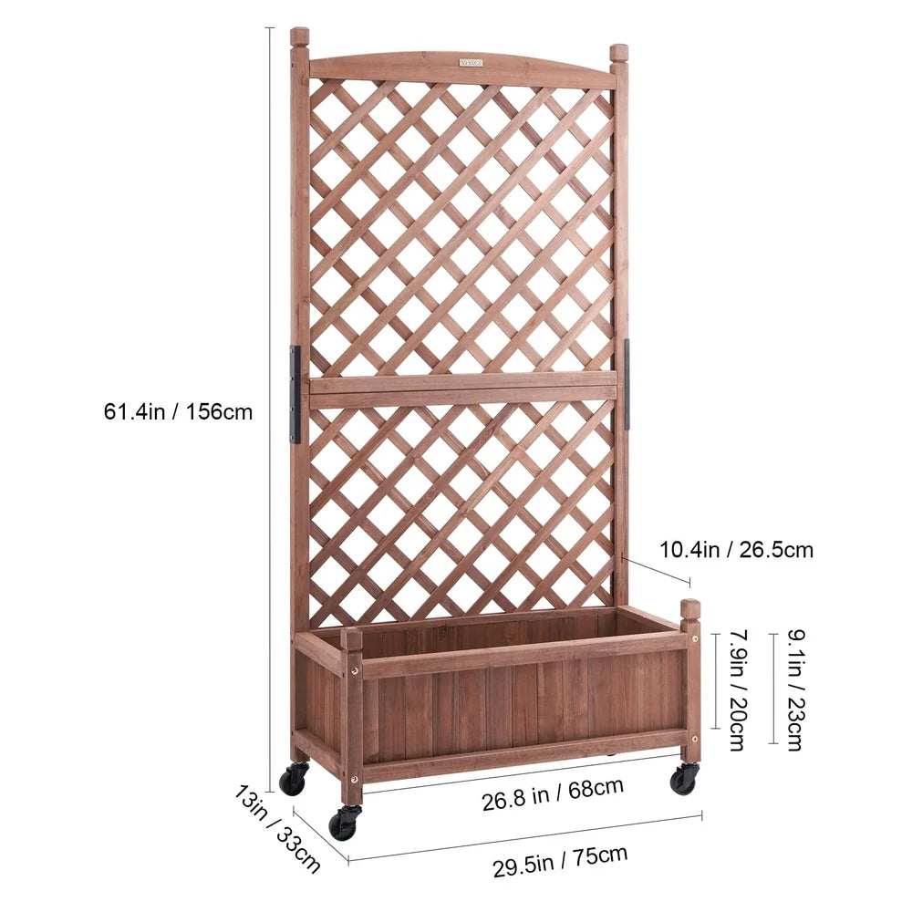 Durable Raised Garden Bed with Trellis