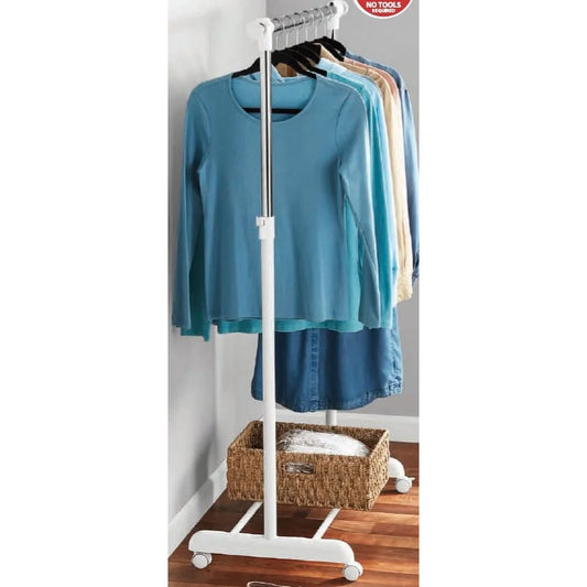 Adjustable Rolling Garment Rack