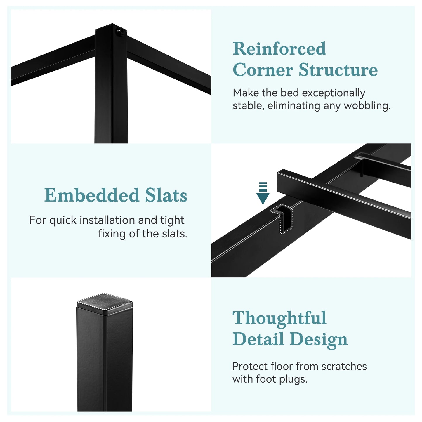 Queen Size Canopy Bed Frame