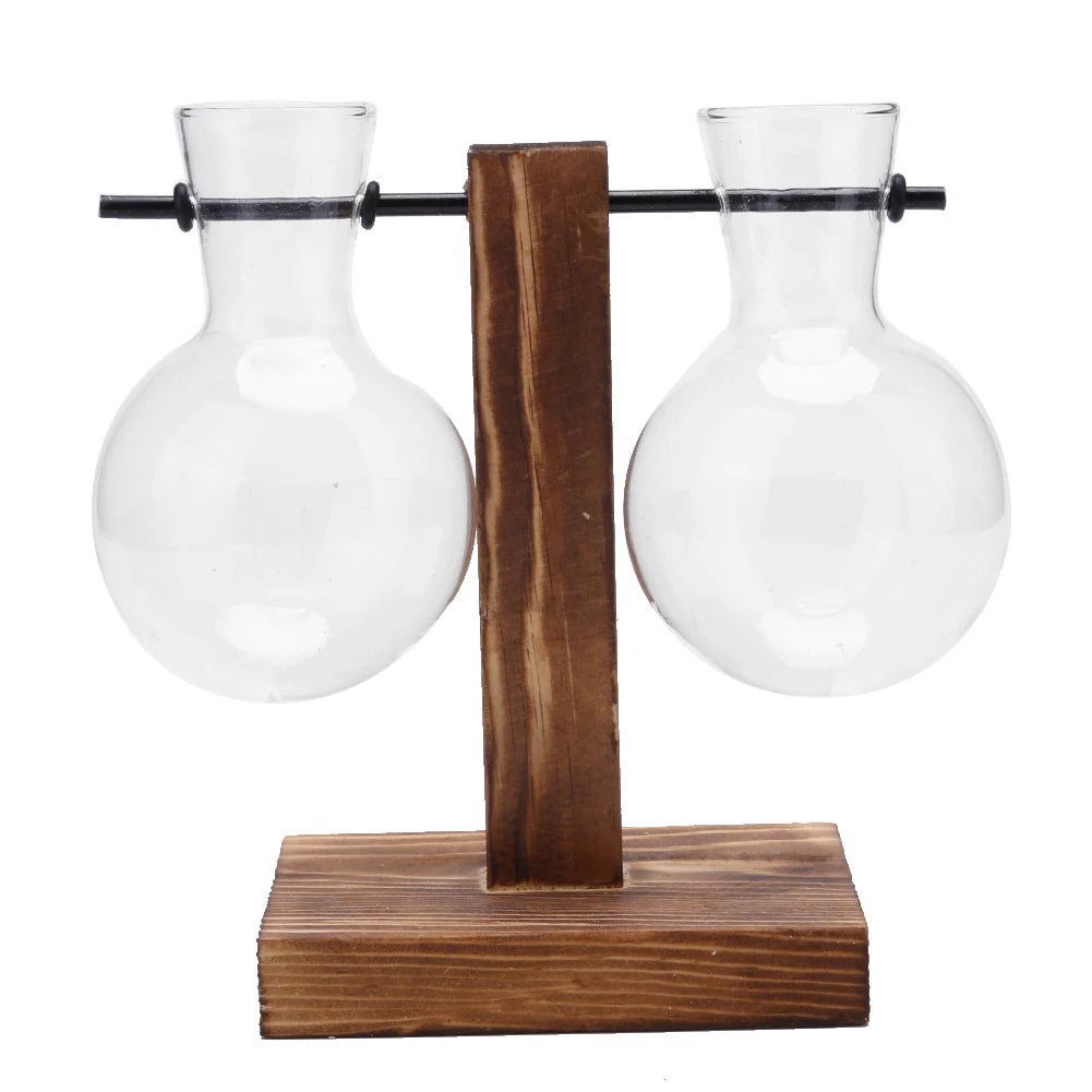 Hydroponic Planter with Wooden Stand