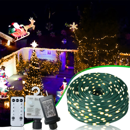Outdoor Christmas Rope Lights,1000LED/328Ft