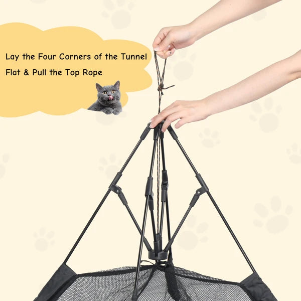 Portable Pet Tent with Tunnel
